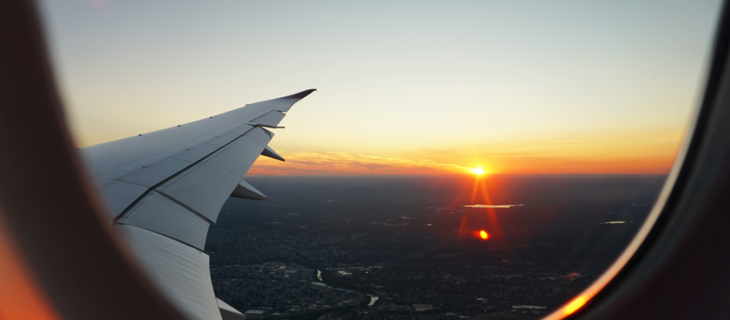 View from airplane window